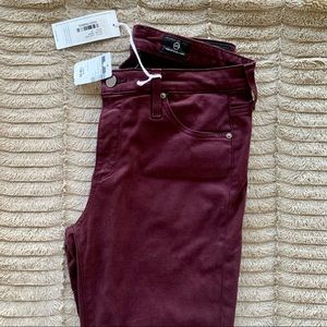 NWT - AG Prima Burgundy Jeans size 27R